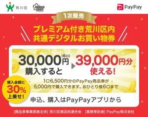 荒川区プレミアム商品券公式チラシ